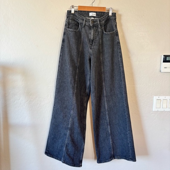 The drop Wide Leg Black Jeans Size 26 black wash - Picture 3 of 8